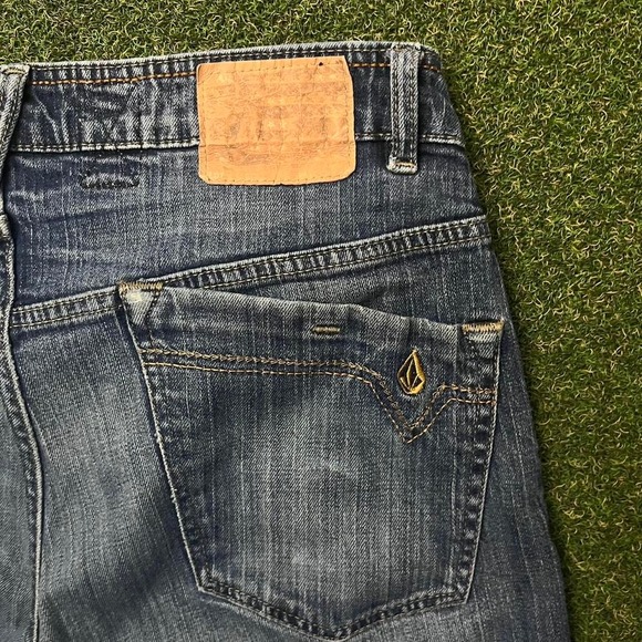 Vintage 00s Volcom Faded Dark Wash Skater Denim Jeans - Picture 1 of 7
